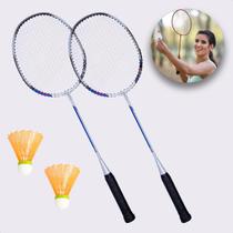 Kit Badminton Completo 2 Raquetes 2 Petecas Bolsa Raqueteira - WE COMPANY