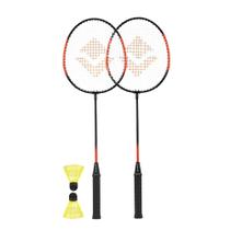 Kit Badminton Completo 2 Raquetes + 2 Petecas Vollo