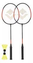 Kit Badminton Completo 2 Raquetes E 2 Petecas Vollo