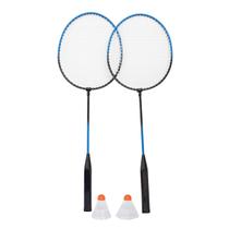 Kit badminton convoy 2 raquetes + 2 petecas com bolsa