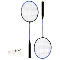 Kit Badminton Raquete e Peteca Azul Western
