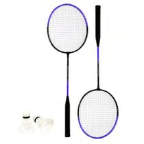 Kit Badminton Raquete e Peteca Roxo Redstar