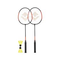 Kit Badminton Vollo 2 Raquetes + 2 Petecas