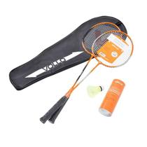 Kit Badminton Vollo 2 Raquetes + 3 Petecas + Raqueteira