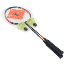 Kit Badminton Vollo com 2 Raquetes e 2 Petecas de Nylon