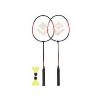Kit Badminton Vollo Completo com 2 Raquetes e 2 Petecas