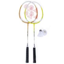 Kit Badminton Yonex GR-505 com 2 Raquetes e 2 Petecas