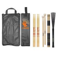 Kit Bag Com01 + Set Baquetas Gospel + Vassourinha Liverpool