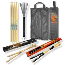 Kit Bag Com01 + Set De Baquetas 7A, Feltro E Vassourinha