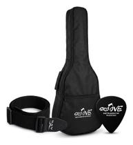 Kit Bag Violão Folk Simples + Correia + Palheta 5cm