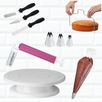 Kit Bailarina Giratória De Bolo + Bombinha De Bolo + Espátul