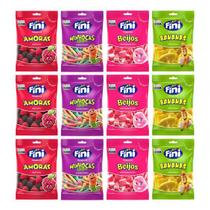 Kit Bala Gelatina Fini Original Combo 12 Pacotes Mix Sortido