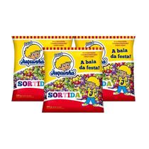 Kit Bala Mastigável Sabores Sortidos Juquinha - Florestal 3 Unidades 500g