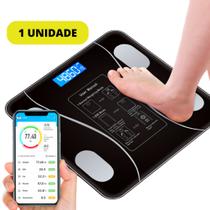 Kit Balança Bluetooth 180 kg + Balança De Cozinha Dieta e Bioimpedância Inteligente Profissional