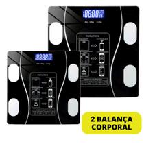 Kit Balança Bluetooth 180 kg + Balança De Cozinha Dieta e Bioimpedância Inteligente Profissional