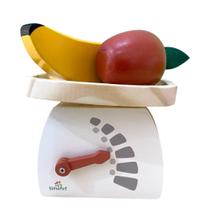 Kit Balança Com Frutas De Madeira Kit Balança Com Frutas De Madeira