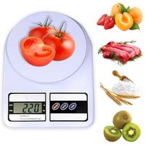 Kit Balança De Cozinha Digital 10Kg Culinária Dieta Confeitaria Pesar Alimentos - 1 - 3 - 5 Unidades