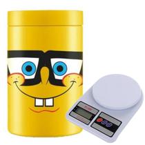 Kit Balança de cozinha + Pote de Mantimentos Bob Esponja