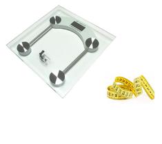 Kit Balança digital até 1,80 Kg e Fita Métrica de 1,50 cm