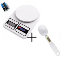 Kit Balança Digital Cozinha 10kg E Colher 500g Alta Precisão