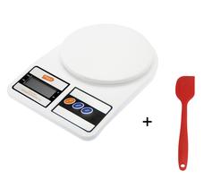 Kit Balança Digital Cozinha Culinária 10kg + Mini Espátula Silicone