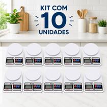 Kit Balança Digital de Cozinha Maxmidia, Contendo 10 Quantidades, Capacidade Máxima de 10 Kg Kit Balança Digital de Cozinha Maxmidia, Contendo 10 Quantidades, Capacidade Máxima de 10 Kg