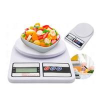 Kit Balança Digital Para Cozinha 1g a 10kg Fitness Alta Precisão Casa Comida Com Pilha - Fwb