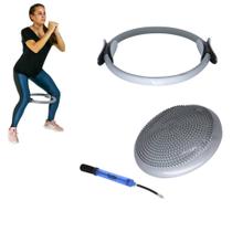 Kit Balance Disco De Equilíbrio Anel Pilates Tonificador - Pista e Campo