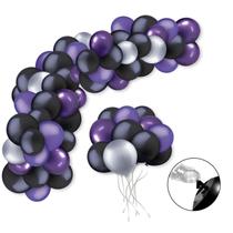 Kit Balão Balão Bexiga Wandinha Decoração de Aniversário Preto Roxo Prata Baloes de Festa Bexigas Arco Desconstruído Kit Balão Balão Bexiga Wandinha Decoração de Aniversário Preto Roxo Prata Baloes de Festa Bexigas Arco Desconstruído
