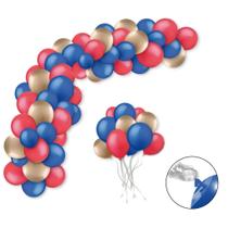 Kit Balão Bexiga Mangá Decoração de Aniversário One Azul Vermelha e Dourada Beloes para Festa Piece Bexias Arco Organico Kit Balão Bexiga Mangá Decoração de Aniversário One Azul Vermelha e Dourada Beloes para Festa Piece Bexias Arco Organico