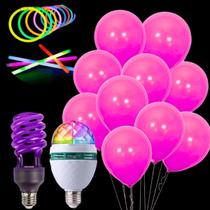 Kit Balão Bexiga Neon Lâmpada Espiral e Giratória C/Pulseira Kit Balão Bexiga Neon Lâmpada Espiral e Giratória C/Pulseira