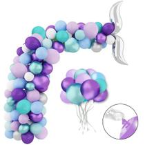 Kit Balão Bexiga Sereia Decoração de Aniversário Baloes de Festa Verde Rosa Lilás Prata Bexigas Arco organico Desconstru Kit Balão Bexiga Sereia Decoração de Aniversário Baloes de Festa Verde Rosa Lilás Prata Bexigas Arco organico Desconstru