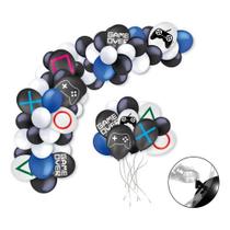 Kit Balão Bexiga Vídeo Game Decoração de Aniversário Gamer Balões de Festa Play Bexigas Station Arco de Baloes Kit Balão Bexiga Vídeo Game Decoração de Aniversário Gamer Balões de Festa Play Bexigas Station Arco de Baloes