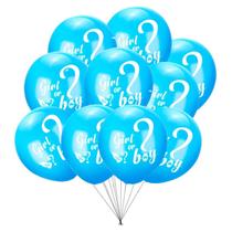 Kit Balão Chá Revelação ul Menino Festas 10Un