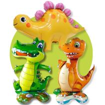 Kit Balão Dinossauro Centro de Mesa Metalizado Baby - 5 Unid Kit Balão Dinossauro Centro de Mesa Metalizado Baby - 5 Unid