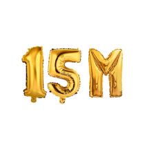 Kit Balão Dourado 15M Comemoração Instagram TikTok Dourado Kit Balão Dourado 15M Comemoração Instagram TikTok Dourado