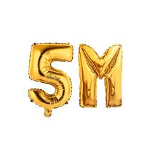 Kit Balão Dourado 5M Comemoração Instagram TikTok Dourado Kit Balão Dourado 5M Comemoração Instagram TikTok Dourado