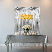 Kit Balão Festa Ano Novo Decoração Balão + Toalha+ 2 Cortina Kit Balão Festa Ano Novo Decoração Balão + Toalha+ 2 Cortina