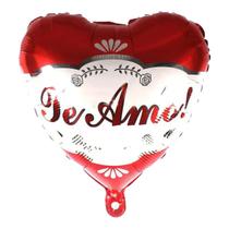 Kit Balão Metalizado Coração Te amo Vermelho e Branco - 5 un Kit Balão Metalizado Coração Te amo Vermelho e Branco - 5 un