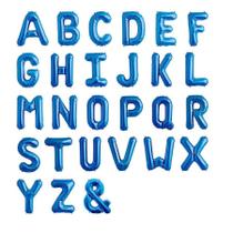 Kit Balão Metalizado Feliz Aniversário Azul 41cm