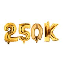Kit Balão Metalizado Grande Followers Instagram TikTok 250K