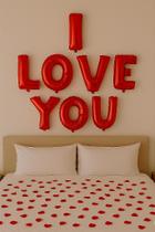 Kit Balão Metalizado I LOVE YOU” 40 cm Vermelho