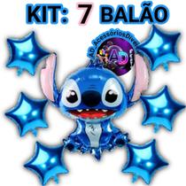 Kit: Balão Stitch GRANDE + 6 Balões Estrela, Festa Aniversário, Decoração, Comemoração, balão decorativo, Parabéns Kit: Balão Stitch GRANDE + 6 Balões Estrela, Festa Aniversário, Decoração, Comemoração, balão decorativo, Parabéns