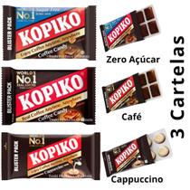 Kit balas kopiko cartela - café, cappuccino e sugar free 1x Kit balas kopiko cartela - café, cappuccino e sugar free 1x