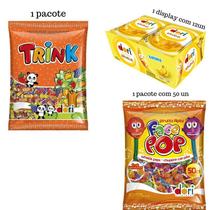 Kit Balas Mais Pirulito com Apito no Palito Festa Crianças