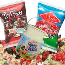 Kit Balas Nata e Toffee + Lata Decorativa Leiteira - Santa Rita Kit Balas Nata e Toffee + Lata Decorativa Leiteira - Santa Rita