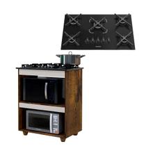 Kit Balcão Cooktop Turim com Fogão 5 Bocas Itatiaia Itacook Premium