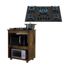 Kit Balcão Cooktop Turim com Fogão 5 Bocas Itatiaia Itacook Premium - KAIKI MÓVEIS