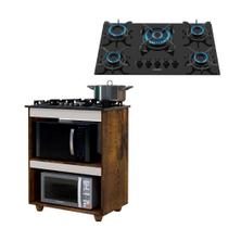 Kit Balcão Cooktop Turim com Fogão 5 Bocas Itatiaia Itacook Premium