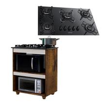 Kit Balcão Cooktop Turim com Fogão Cooktop 5 Bocas Kit Balcão Cooktop Turim com Fogão Cooktop 5 Bocas